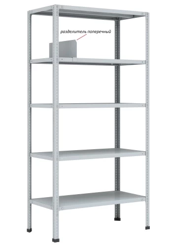 Стеллаж металлический Титан МС-750 1800x1200x300/4